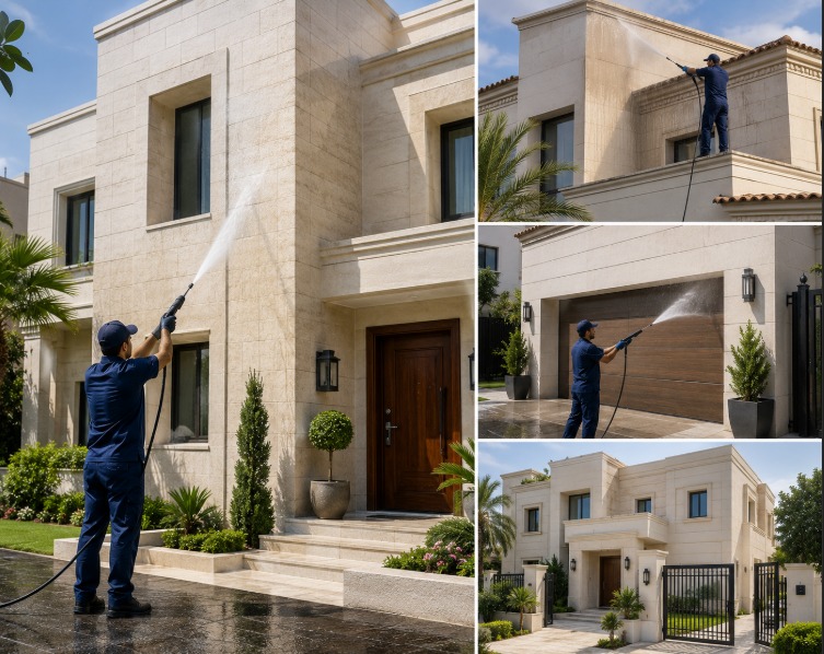 تنظيف واجهات المباني